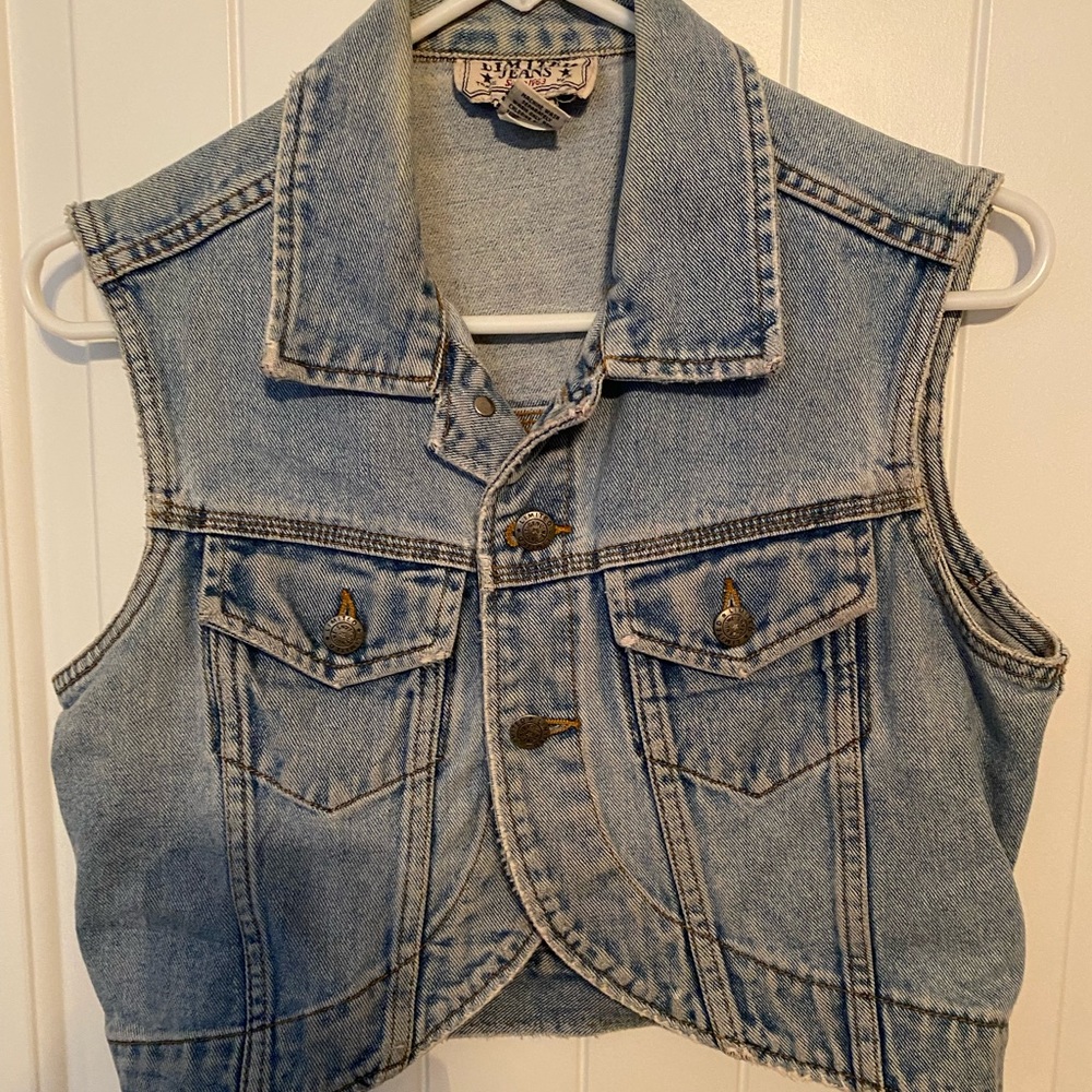 Denim Crop Vest